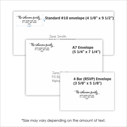 Envelope Sizing Template