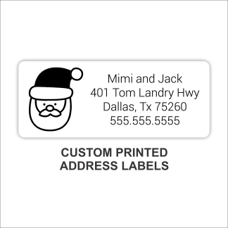 Santa labels for return address or gift packages