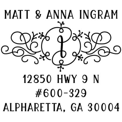 Address Stamp Custom Self Inking Return Address Stamper Pre Inked With Black Ink Unique Ornate Monogram Initial Desig B09sbyybs8 4