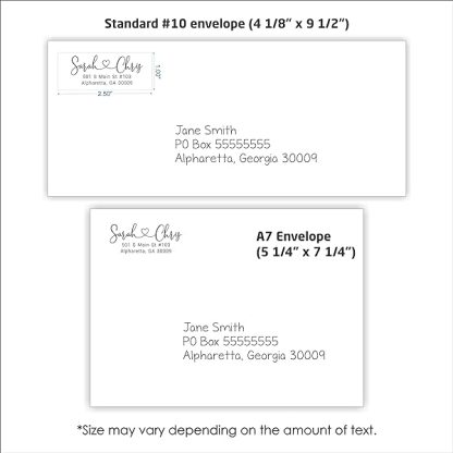 Address Stamp Personalized Self Inking Return Address Stamper Black Ink Heart Connection B07nyc2437 7