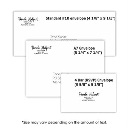 Address Stamp Self Inking Personalized Return Address Stamper Custom Self Ink Rubber Stamp 4 Lines Pretty Script Cur B09sdqh63n 6