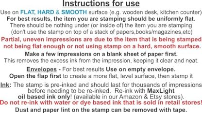 Address Stamp Self Inking Pre Inked With Black Ink Custom Personalized Rubber Stamp With Black Ink B01lkebgdy 8