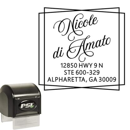 Address Stamp Self Inking Square Return Address Stamp Pre Inked With Black Ink B085x6hrf4