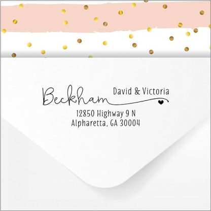 Adorably Sweet Custom Personalized Self Inking Return Address Stamp 4 Lines B06xq7hz61 2