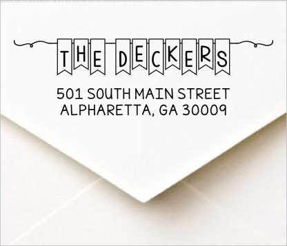 Bunting Banner Premium Quality Personalized Self Inking Return Address Stamp Great Wedding Housewarming Teacher Or B B01bhmma7u 2