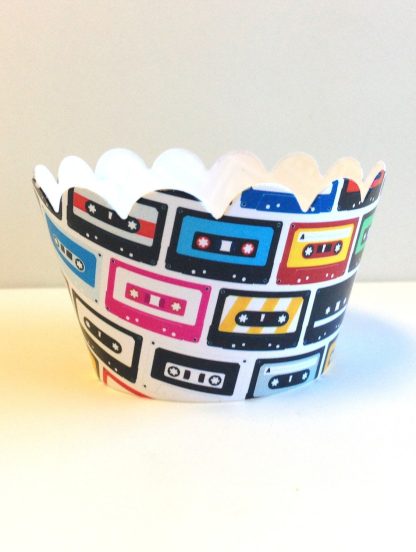 Cassette Tape 80s Theme Party Cupcake Wrappers 24ct B00aco88jo 2