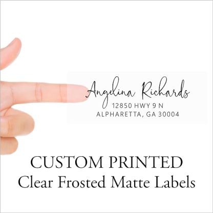 Clear Address Labels Frosted Clear Transparent Custom Printed Personalized Return Address Labels For Envelopes 5 Shee B0cdss9r8k