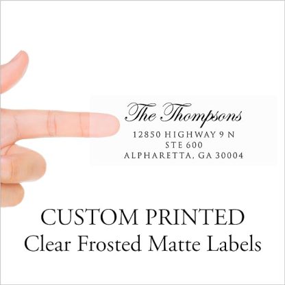 Clear Return Address Labels For Envelopes Custom Printed Matte Frosted Transparent Address Label Stickers 5 Sheets B0b6s12r1d