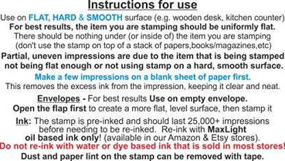 Elegant Custom Personalized Self Inking Return Address Stamp Bundle With Refill Ink And 100 Matching Address Label Stick B01m7yon3d 5