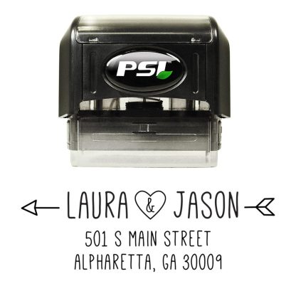 Love Arrow Personalized Self Inking Return Address Stamp Great Wedding Housewarming Or Teacher Client Gift B01f0kj3r0 2