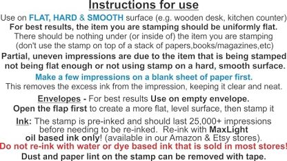 Lovely Custom Personalized Self Inking Return Address Stamp Bundle With Refill Ink And 100 Matching Address Label Sticke B01m6czeb9 5