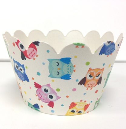 Owl Cupcake Wrappers Standard Size 24ct B00ac9j8uc 2