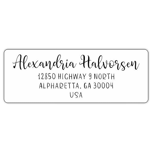 Return Address Labels Custom Printed Personalized Stickers Pretty Calligraphy Signature Script Font 250 Adhesive Pee B0clhqr678