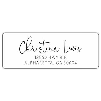 Return Address Labels Custom Printed Personalized Stickers Signature Style Font 250 Adhesive Peel And Stick Labels B0c9yssb6n