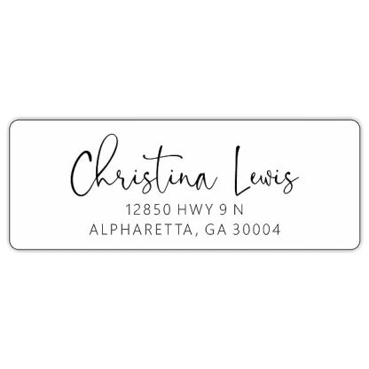 Return Address Labels Custom Printed Personalized Stickers Signature Style Font 250 Adhesive Peel And Stick Labels B0c9yssb6n