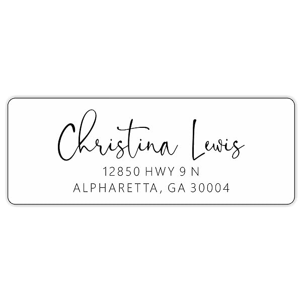 Return Address Labels Custom Printed Personalized Stickers Signature Style Font 250 Adhesive Peel And Stick Labels B0c9yssb6n