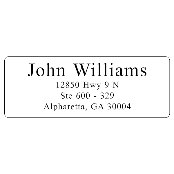 Return Address Labels Custom Printed Personalized Stickers Simple Serif Font 4 Lines 250 Adhesive Peel And Stick B09skjktbx