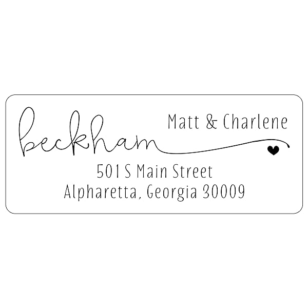 Return Address Labels Personalized Stickers Accent Heart 250 Adhesive Peel And Stick Labels White B07p79r6b6