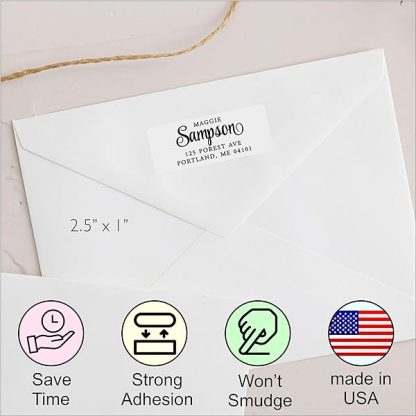 Return Address Labels Personalized Stickers With Your Information 250 Adhesive Peel And Stick Mailing Labels White B07p76bkbj 2