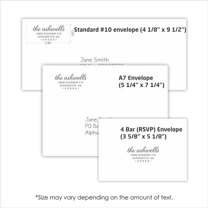 Return Address Stamp Self Inking Address Stamper With 4 Lines Pre Inked With Black Ink Elegant Script Design B072fkhhcz 7