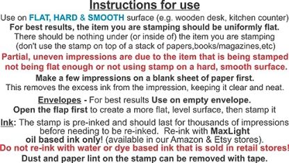 Return Address Stamp Self Inking Rubber Stamper Custom Personalized With Casual Fun Font 3 Lines Black Ink For W B072m6h63r 9