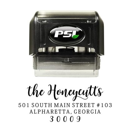 Self Inking Return Address Stamp Pretty Script And Serif Custom Rubber Stamper With Black Ink B06zzjyvg2