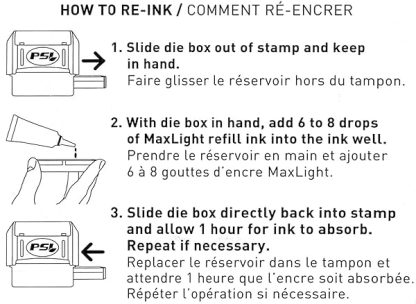 Self Inking Stamp Refill Ink Black For Prettysweetparty Psi And Maxlight Stamps Oil Based Maxlight Forever Ink B01msxu2zp 2