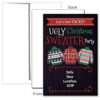 Ugly Christmas Sweater Party Invitations Personalized With Your Custom Text 20ct B017ebbblo