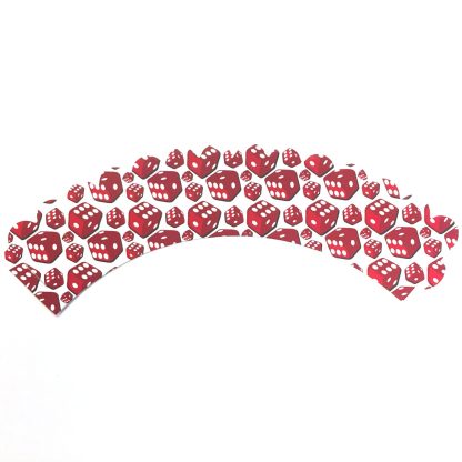 Red Dice Las Vegas Casino Gambling Theme Paper Cupcake Wrappers For Standard Size Cupcakes 24ct B00pa6k9ka 2